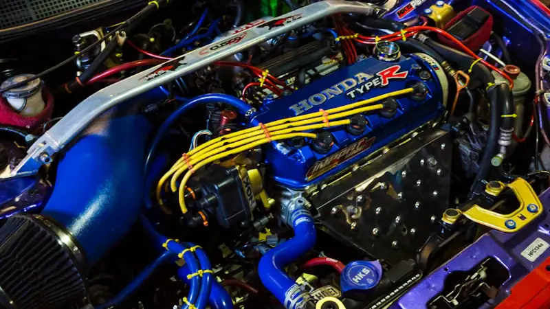 Highly modified engine bay — performance tuning