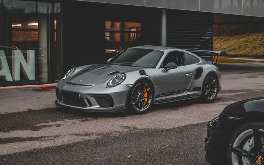 Porsche parked outside a building — Porsche specialists in Trinidad
