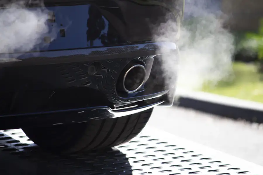 Vehicle rear and exhaust detail — exhaust work in Trinidad