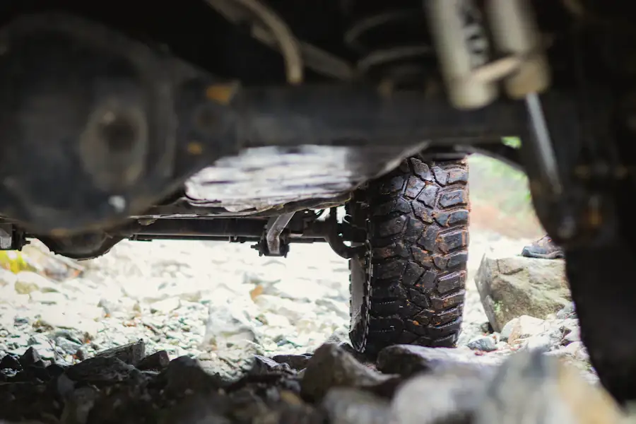 Wheel and tyre detail — suspension service in Trinidad